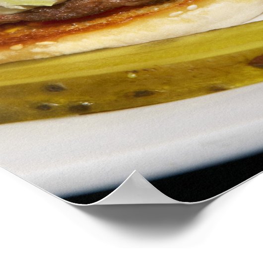 Large Double Half Pound Burger Fries and Cola Poster (Hoek)