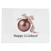 LARGE DUSTY ROSE HOLIDAY GIFT BAG GROOT CADEAUZAKJE (Achterkant)