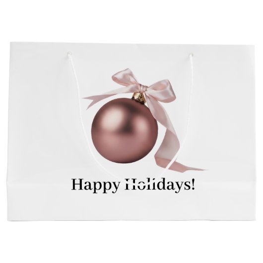 LARGE DUSTY ROSE HOLIDAY GIFT BAG GROOT CADEAUZAKJE (Achterkant)