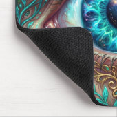 Large Electric Blue Eye In Fantasy Scene Muismat (Hoek)