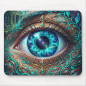 Large Electric Blue Eye In Fantasy Scene Muismat (Voorkant)