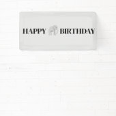 Large Elephant Happy Birthday Banner (Insitu)