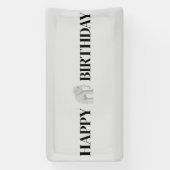 Large Elephant Happy Birthday Banner (Verticaal)