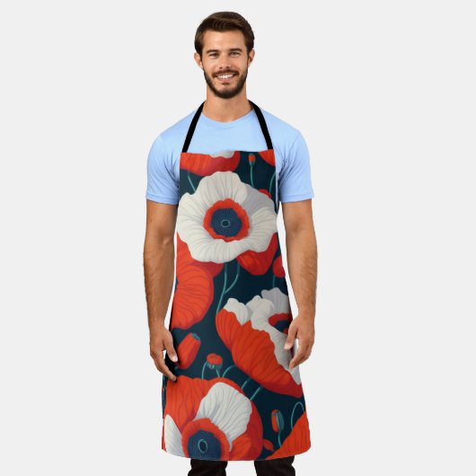 Large Floral Apron  Schort (Gedragen)