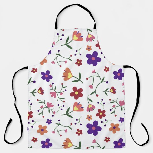 Large Floral Apron Schort (Voorkant)