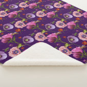 Large floral blanket sherpa deken (3/4)