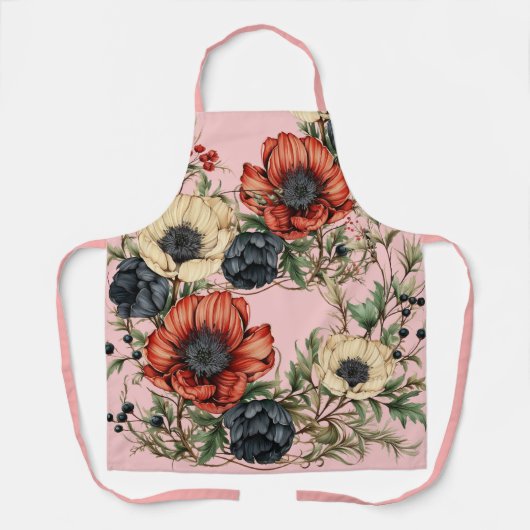 Large Florals Rich Rust, Deep Purple, Cream Schort (Voorkant)