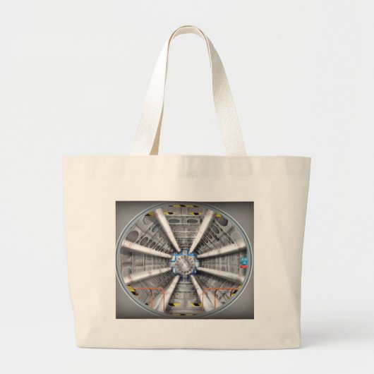 Large Hadron Collider deeltjesversneller Grote Tote Bag (Voorkant)