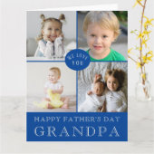 LARGE Happy Vaderdag Grandpa Photo Collage Kaart (Gele Bloem)
