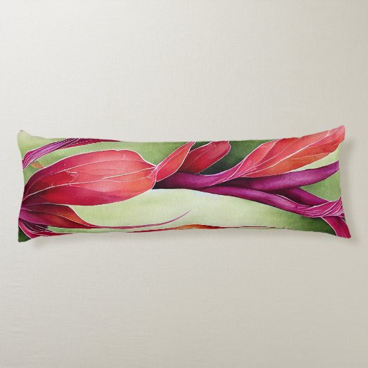 Large Hawaiian Plant Body Pillow Lichaamskussen (Achterkant)