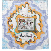 Large Hawaiian | Satirical Humor Douchegordijn (Voorkant)