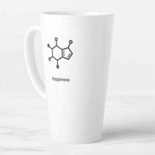 Large Latte Mug - Caffeine = Happiness Latte Mok (Linkerhoek)