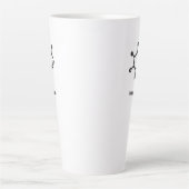 Large Latte Mug - Caffeine = Happiness Latte Mok (Voorkant)