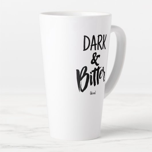Large Latte Mug - Dark & Bitter Latte Mok (Rechterhoek)