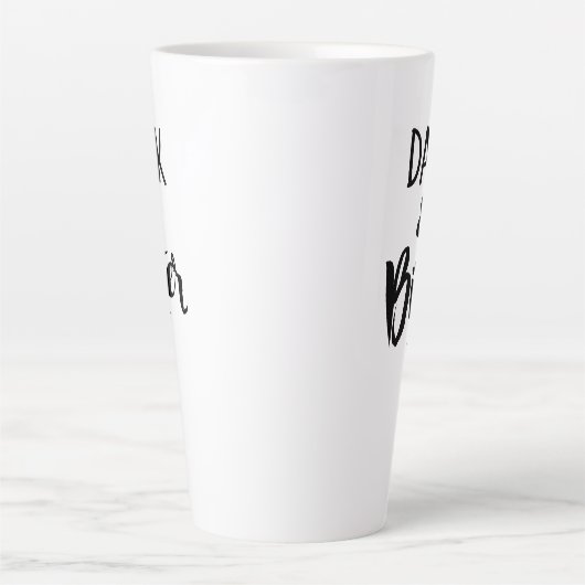 Large Latte Mug - Dark & Bitter Latte Mok (Voorkant)