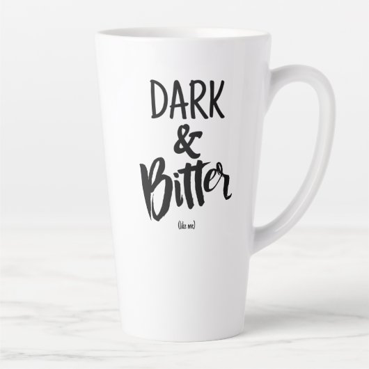Large Latte Mug - Dark & Bitter Latte Mok (Rechts)