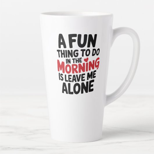 Large Latte Mug - Leave me Alone Latte Mok (Rechts)