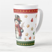 Large Latte Mug with Snowman and Christmas Cookies Latte Mok (Rechterhoek)