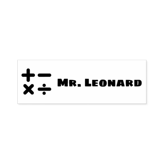 LARGE leraar zelfinkend stempel (Design)