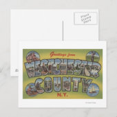 Large Letter Scenes - Westchester County, NY Briefkaart (Voorkant / Achterkant)
