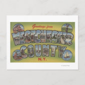 Large Letter Scenes - Westchester County, NY Briefkaart (Voorkant)