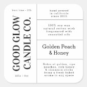 Large Logo Candle Jar Product Label Stickers (Voorkant)
