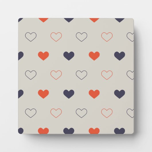 Large - Lovely hearts / orange cream dark Fotoplaat (Voorkant)