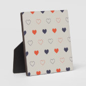 Large - Lovely hearts / orange cream dark Fotoplaat (Voorkant)