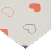 Large - Lovely hearts / orange cream dark Tafelkleed (Gekanteld)