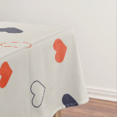 Large - Lovely hearts / orange cream dark Tafelkleed (Voorbeeld)