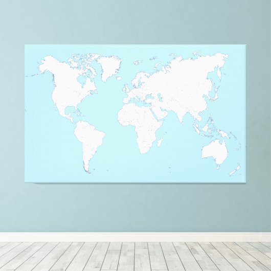 Large map of the world canvas afdruk (Insitu (Houten vloer))