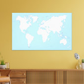 Large map of the world canvas afdruk (Insitu (Woonkamer))
