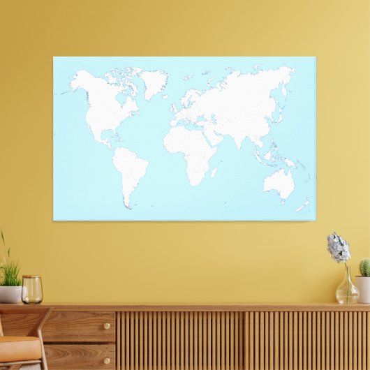 Large map of the world canvas afdruk (Insitu (Woonkamer))