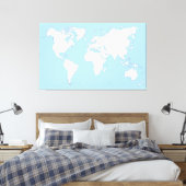 Large map of the world canvas afdruk (Insitu (Slaapkamer))