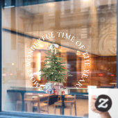 LARGE-meest fantastische tijd, kerstboom met cadea Raamsticker (Cafe Raam)