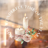 LARGE-meest fantastische tijd, kerstkaarsen Raamsticker (Vel 2)