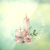 LARGE-meest fantastische tijd, kerstkaarsen Raamsticker (Vel 3)