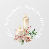 LARGE-meest fantastische tijd, kerstkaarsen Raamsticker (Vel)