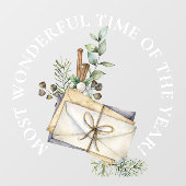 LARGE-meest fantastische tijd, kerstpost Raamsticker (Vel)