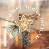 LARGE-meest fantastische tijd, Star-kerstkoekje Raamsticker (Vel 2)