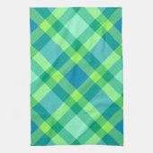 Large Modern Bias Pset, Jade Green & Turquoise Theedoek (Verticaal)