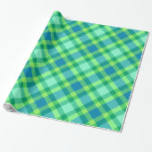 Large Modern Pset, Jade Green & Turquoise Cadeaupapier (Uitgerold)