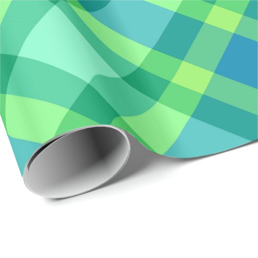 Large Modern Pset, Jade Green & Turquoise Cadeaupapier (Rol Hoek)