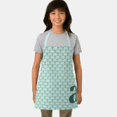 Large Monogram Teal Blue Vintage Floral Pattern Schort (Insitu)