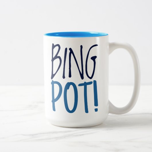 Large Mug - Bing Pot! Tweekleurige Koffiemok (Rechts)