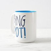 Large Mug - Bing Pot! Tweekleurige Koffiemok (Voorkant links)