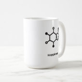 Large Mug - Caffeine = Happiness Koffiemok (Voorkant rechts)