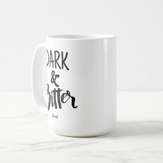 Large Mug - Dark & Bitter Koffiemok (Voorkant links)