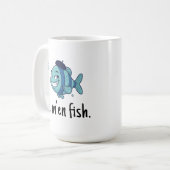 Large Mug - Je m'en fish Koffiemok (Voorkant links)