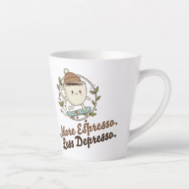 Large Mug - More Espresso. Less Depresso. Latte Mok